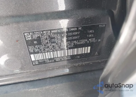 2021 Toyota Rav4 Le from USA, damaged, VIN 2T3H1RFV4MC167200